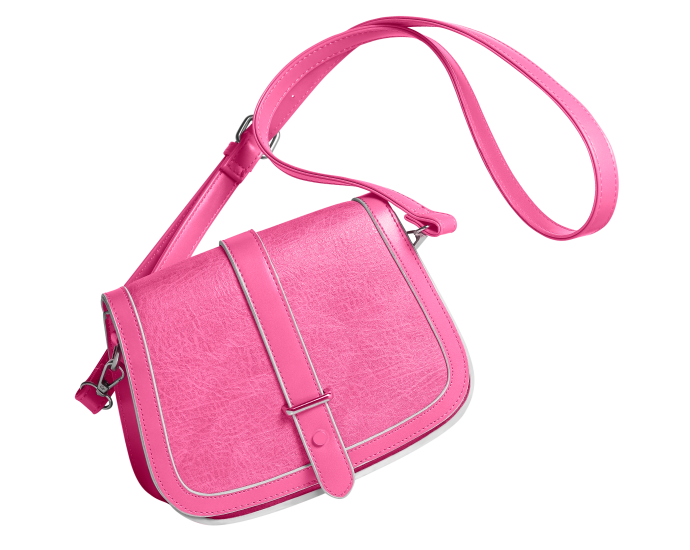 Pink handbag representing fashion