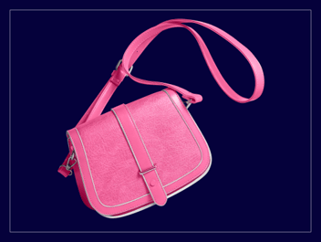 Pink handbag representing fashion